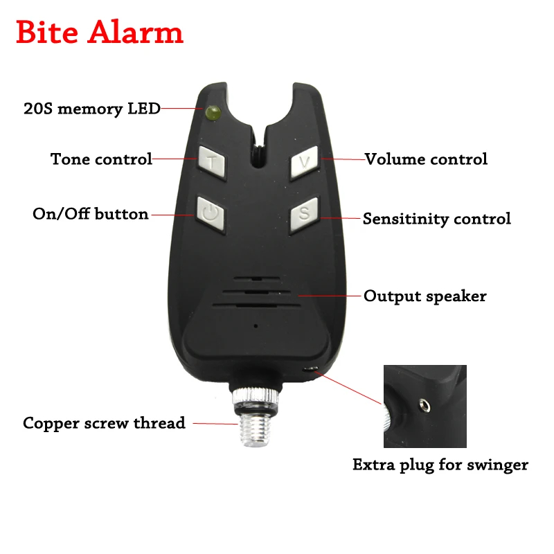 JSFUN 3PCS Carp Fishing Alarm  - огляд і ціна Bite Alarm