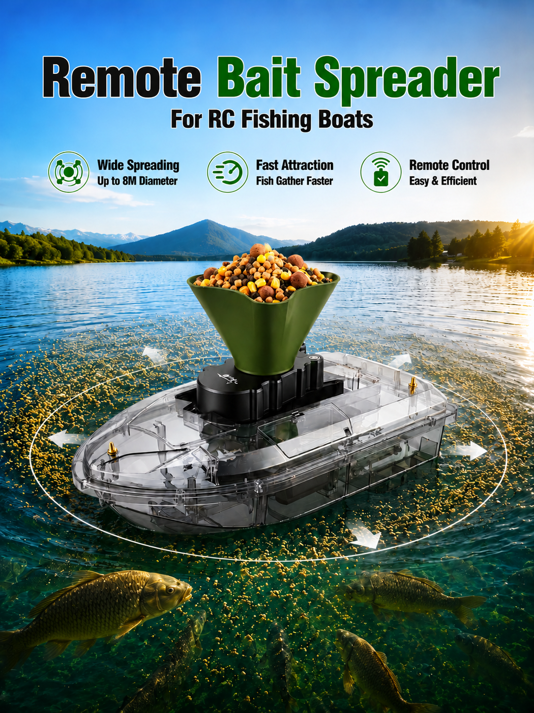 360° Rotating Bait Dispenser & - огляд і ціна Fishing Gps