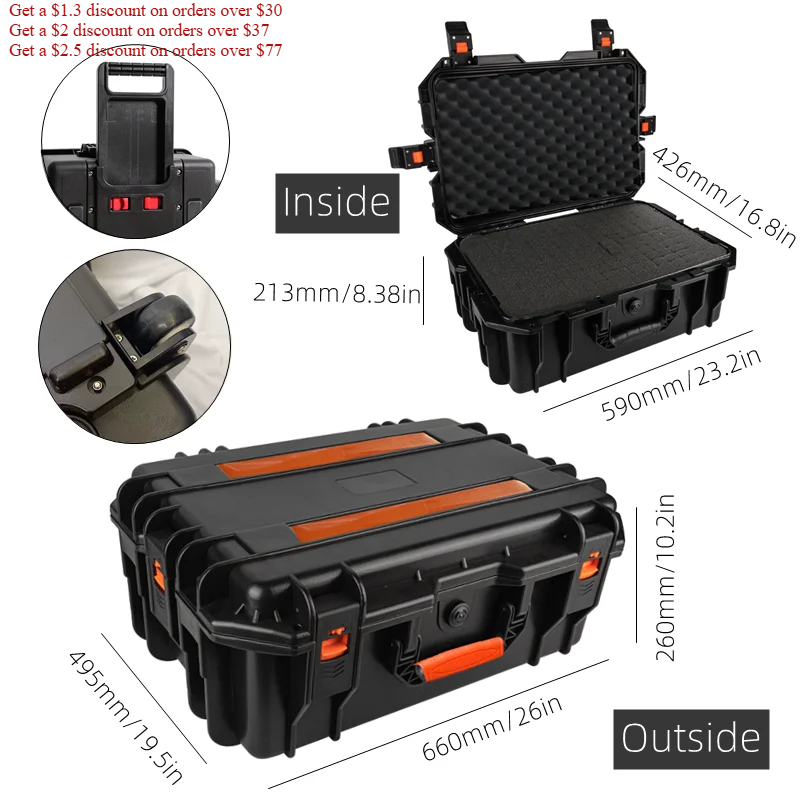 Large Capacity Tool box with w - огляд і ціна Fish Finder Case