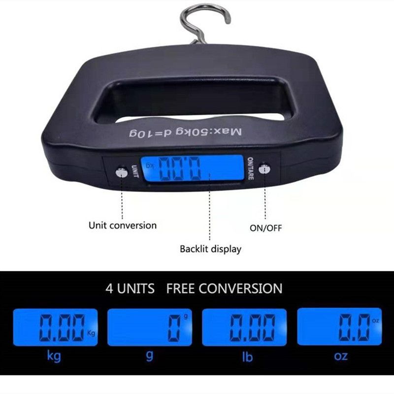 50kg Digital Fishing Scale Han - огляд і ціна Fish Finder Battery