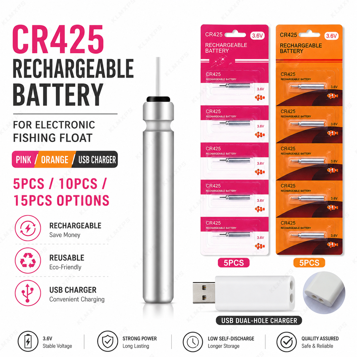 CR425 Rechargeable Battery for - огляд і ціна Fish Finder Charger