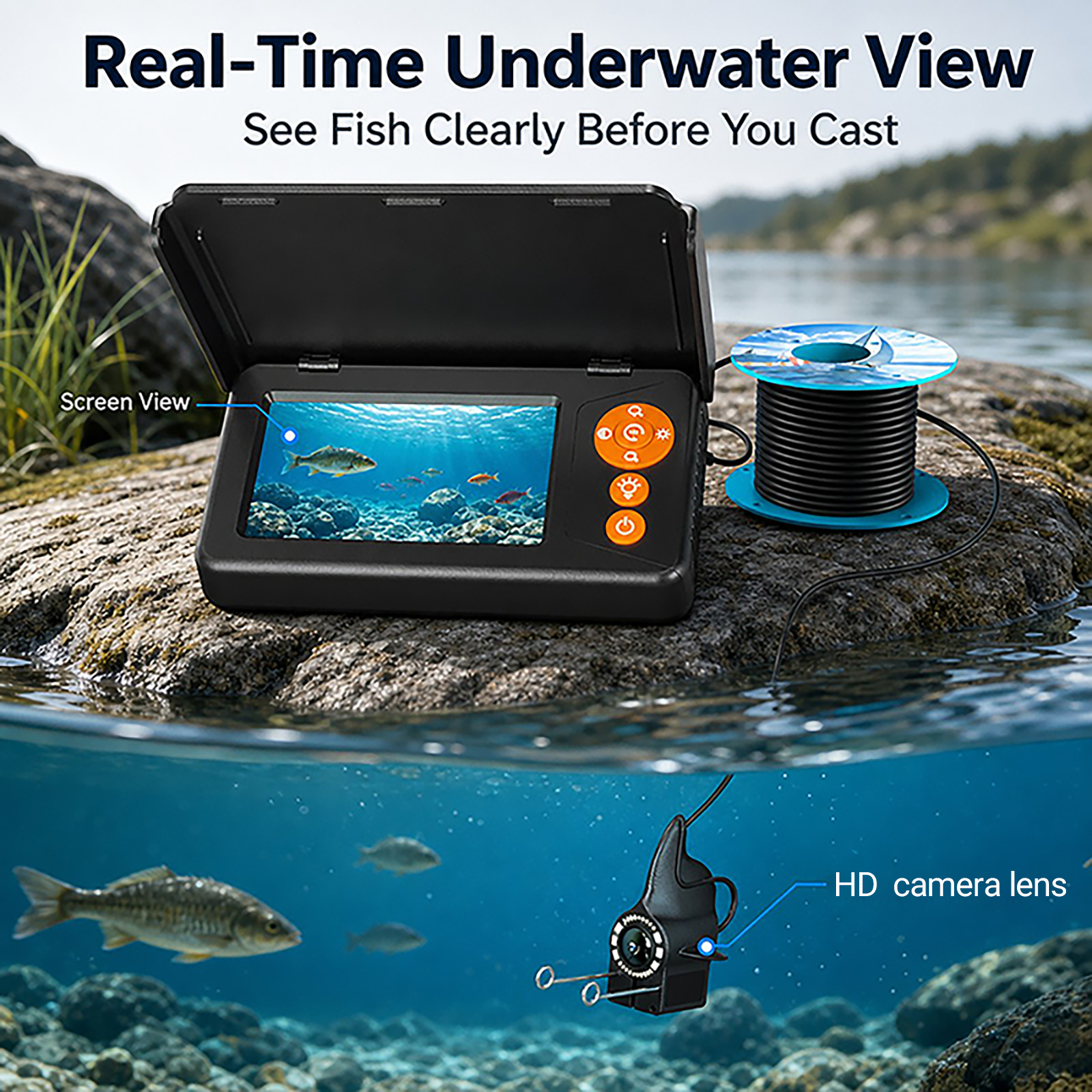 1080P HD Underwater Camera Fis - огляд і ціна Fishing Depth Finder